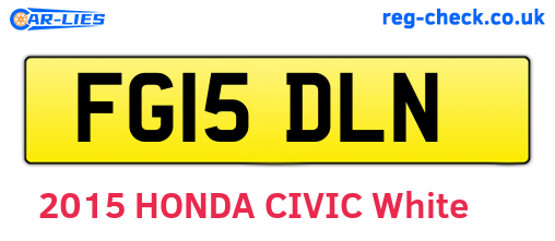 FG15DLN are the vehicle registration plates.