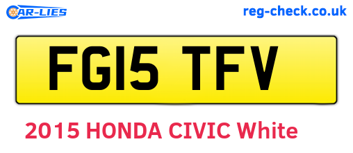 FG15TFV are the vehicle registration plates.