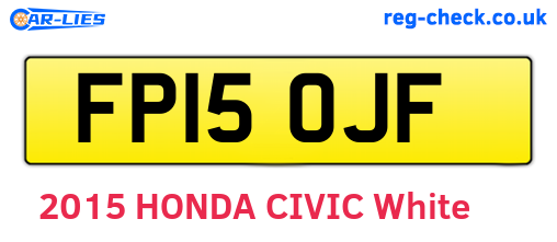 FP15OJF are the vehicle registration plates.