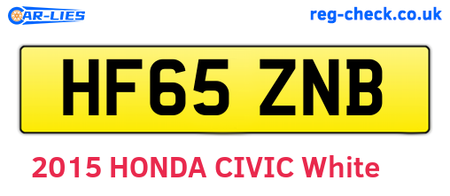 HF65ZNB are the vehicle registration plates.