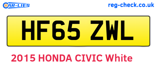 HF65ZWL are the vehicle registration plates.