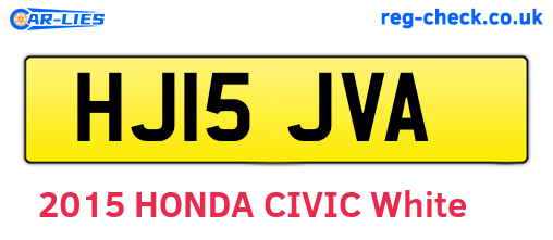 HJ15JVA are the vehicle registration plates.