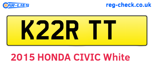 K22RTT are the vehicle registration plates.