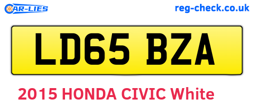 LD65BZA are the vehicle registration plates.