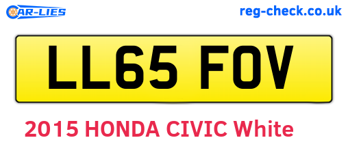 LL65FOV are the vehicle registration plates.