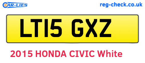 LT15GXZ are the vehicle registration plates.