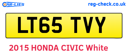 LT65TVY are the vehicle registration plates.