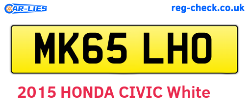 MK65LHO are the vehicle registration plates.