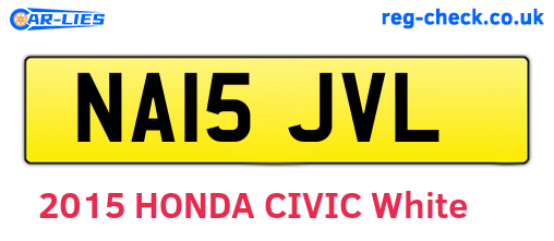 NA15JVL are the vehicle registration plates.