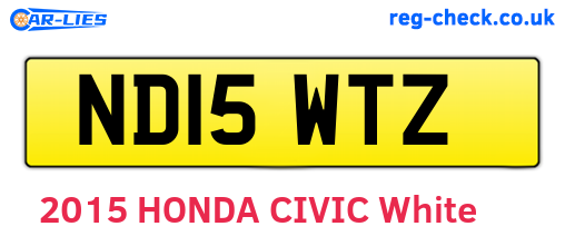 ND15WTZ are the vehicle registration plates.