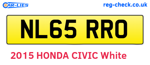 NL65RRO are the vehicle registration plates.