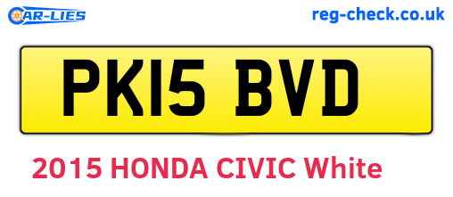 PK15BVD are the vehicle registration plates.