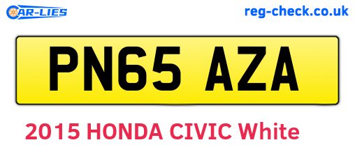 PN65AZA are the vehicle registration plates.