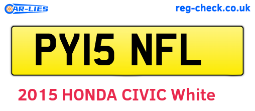 PY15NFL are the vehicle registration plates.
