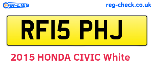 RF15PHJ are the vehicle registration plates.