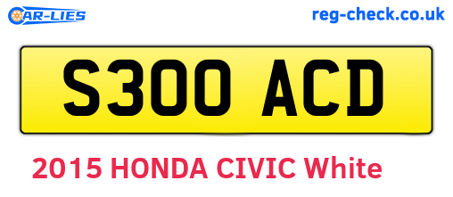 S300ACD are the vehicle registration plates.