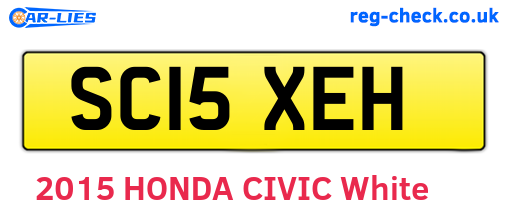 SC15XEH are the vehicle registration plates.