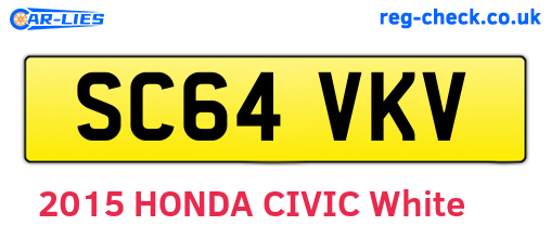 SC64VKV are the vehicle registration plates.