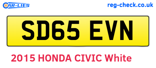 SD65EVN are the vehicle registration plates.