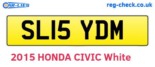 SL15YDM are the vehicle registration plates.