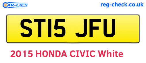 ST15JFU are the vehicle registration plates.