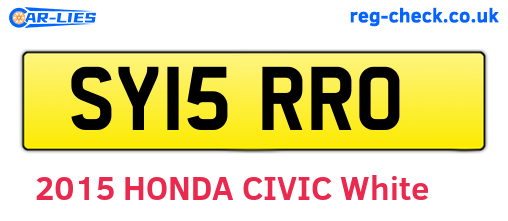 SY15RRO are the vehicle registration plates.