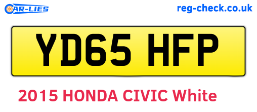YD65HFP are the vehicle registration plates.