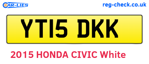 YT15DKK are the vehicle registration plates.