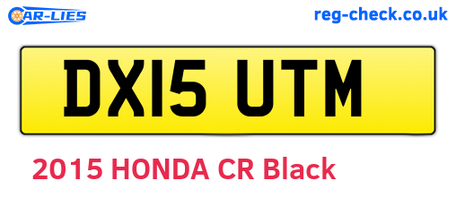 DX15UTM are the vehicle registration plates.