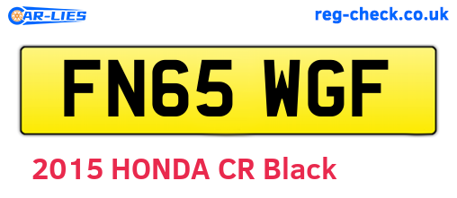 FN65WGF are the vehicle registration plates.