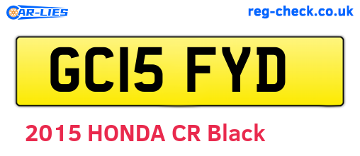 GC15FYD are the vehicle registration plates.