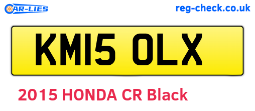 KM15OLX are the vehicle registration plates.