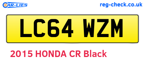 LC64WZM are the vehicle registration plates.
