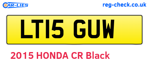 LT15GUW are the vehicle registration plates.