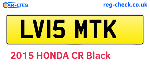 LV15MTK are the vehicle registration plates.