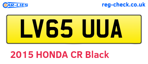 LV65UUA are the vehicle registration plates.