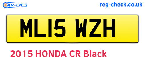 ML15WZH are the vehicle registration plates.