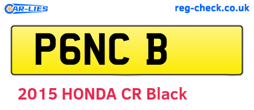 P6NCB are the vehicle registration plates.