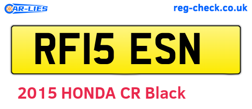 RF15ESN are the vehicle registration plates.