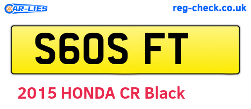 S60SFT are the vehicle registration plates.