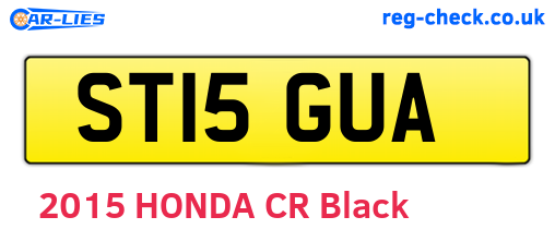ST15GUA are the vehicle registration plates.