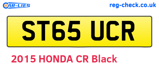 ST65UCR are the vehicle registration plates.