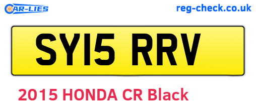 SY15RRV are the vehicle registration plates.