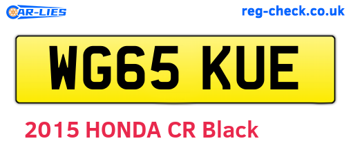 WG65KUE are the vehicle registration plates.