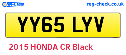 YY65LYV are the vehicle registration plates.