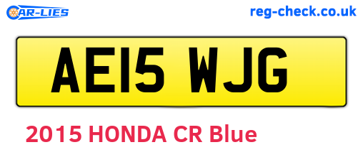 AE15WJG are the vehicle registration plates.