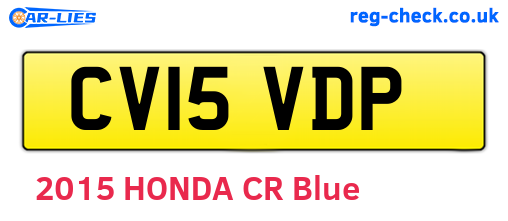 CV15VDP are the vehicle registration plates.