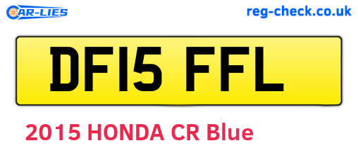 DF15FFL are the vehicle registration plates.