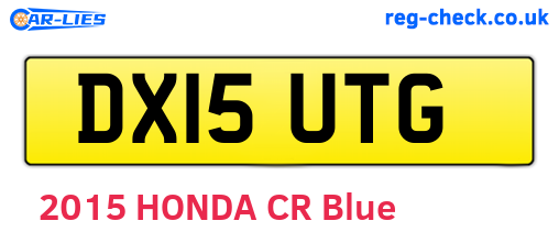 DX15UTG are the vehicle registration plates.