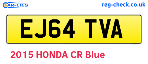EJ64TVA are the vehicle registration plates.